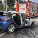 Musaba’nın otomobili yolda alev aldı!