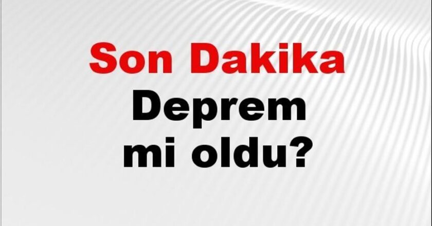 Son Dakika: Deprem Bilgileri! 6 Aralık 2025’te Hangi Şehirlerde Sarsıntı Oldu?